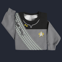 Modetrail Klingon Warrior Wolf Gray Sweater Costume, Star Trek Costume S-5XL US Size, Gift For Him