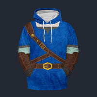 Modetrail Knights of Skyloft Blue Fleece Hoodie Costume, The Legend of Zelda Costume S-5XL US Size, Gift For Him