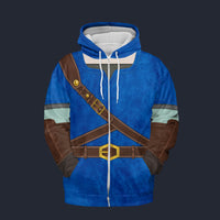 Modetrail Knights of Skyloft Blue Fleece Zip Hoodie Costume, The Legend of Zelda Costume S-5XL US Size, Gift For Him