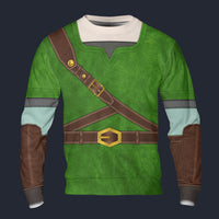 Modetrail Knights of Skyloft Green Shield Long Sleeves Costume, The Legend of Zelda Costume S-5XL US Size, Gift For Him