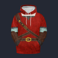 Modetrail Knights of Skyloft Red Fleece Hoodie Costume, The Legend of Zelda Costume S-5XL US Size, Gift For Him
