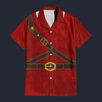 Modetrail Knights of Skyloft Red Shield Hawaiian Shirt Costume, The Legend of Zelda Costume S-5XL US Size, Unisex Button Down Shirt