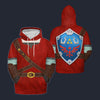 Modetrail Knights of Skyloft Red Shield Hoodie Costume, The Legend of Zelda Costume S-5XL US Size, Gift For Him