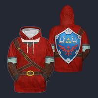 Modetrail Knights of Skyloft Red Shield Tracksuit Costume Hoodie Sweatshirt T-Shirt Sweatpants, The Legend of Zelda Costume S-5XL US Size