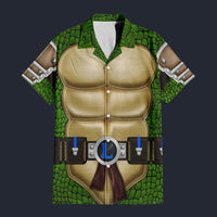 Modetrail Leonardo TMNT Fortnite Hawaiian Shirt Costume, S-5XL US Size, Unisex Button Down Shirt