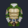 Modetrail Leonardo TMNT Fortnite Zip Hoodie Costume, S-5XL US Size, Gift For Him