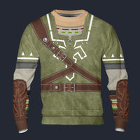 Modetrail Link Attire Hylian Shield Sweatshirt Costume, The Legend of Zelda Costume S-5XL US Size, Gift For Him