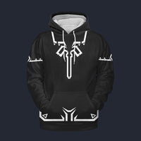Modetrail Link Breath of the Wild Champion Tunic Black Tracksuit Costume Hoodie Sweatshirt T-Shirt Sweatpants, The Legend of Zelda Costume S-5XL US Size