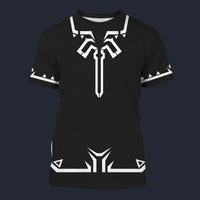 Modetrail Link Breath of the Wild Champion Tunic Black T-shirt Costume, The Legend of Zelda Costume S-5XL US Size, Gift For Him