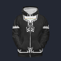 Modetrail Link Breath of the Wild Champion Tunic Black Version 2 Fleece Zip Hoodie Costume, The Legend of Zelda Costume S-5XL US Size, Gift For Him