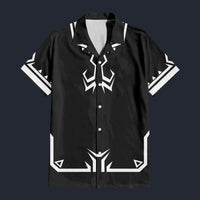 Modetrail Link Breath of the Wild Champion Tunic Black Version 2 Hawaiian Shirt Costume, The Legend of Zelda Costume S-5XL US Size, Unisex Button Down Shirt