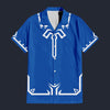 Modetrail Link Breath of the Wild Champion Tunic Blue Hawaiian Shirt Costume, The Legend of Zelda Costume S-5XL US Size, Unisex Button Down Shirt
