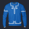 Modetrail Link Breath of the Wild Champion Tunic Blue Tracksuit Costume Hoodie Sweatshirt T-Shirt Sweatpants, The Legend of Zelda Costume S-5XL US Size