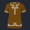 Modetrail Link Breath of the Wild Champion Tunic Brown T-shirt Costume, The Legend of Zelda Costume S-5XL US Size, Gift For Him