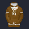 Modetrail Link Breath of the Wild Champion Tunic Brown Version 2 Fleece Hoodie Costume, The Legend of Zelda Costume S-5XL US Size, Gift For Him