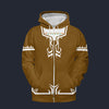 Modetrail Link Breath of the Wild Champion Tunic Brown Version 2 Fleece Zip Hoodie Costume, The Legend of Zelda Costume S-5XL US Size, Gift For Him
