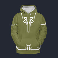 Modetrail Link Breath of the Wild Champion Tunic Green Fleece Hoodie Costume, The Legend of Zelda Costume S-5XL US Size, Gift For Him