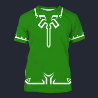 Modetrail Link Breath of the Wild Champion Tunic Green Ver 2 T-shirt Costume, The Legend of Zelda Costume S-5XL US Size, Gift For Him