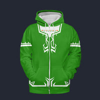 Modetrail Link Breath of the Wild Champion Tunic Green Ver 3 Zip Hoodie Costume, The Legend of Zelda Costume S-5XL US Size, Gift For Him