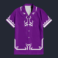 Modetrail Link Breath of the Wild Champion Tunic Purple Version 2 Hawaiian Shirt Costume, The Legend of Zelda Costume S-5XL US Size, Unisex Button Down Shirt