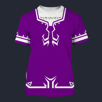 Modetrail Link Breath of the Wild Champion Tunic Purple Version 2 T-shirt Costume, The Legend of Zelda Costume S-5XL US Size, Gift For Him