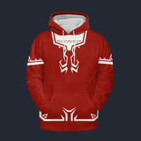 Modetrail Link Breath of the Wild Champion Tunic Red Version 2 Fleece Hoodie Costume, The Legend of Zelda Costume S-5XL US Size, Gift For Him