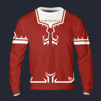 Modetrail Link Breath of the Wild Champion Tunic Red Version 2 Long Sleeves Costume, The Legend of Zelda Costume S-5XL US Size, Gift For Him