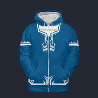 Modetrail Link Breath of the Wild Champion Tunic Version 2 Fleece Zip Hoodie Costume, The Legend of Zelda Costume S-5XL US Size, Gift For Him