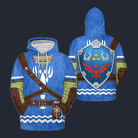 Modetrail Link Island Lobster Hylian Shield Tracksuit Costume Hoodie Sweatshirt T-Shirt Sweatpants, The Legend of Zelda Costume S-5XL US Size