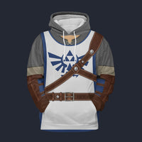 Modetrail Link Knight Attire Fleece Hoodie Costume, The Legend of Zelda Costume S-5XL US Size, Gift For Him