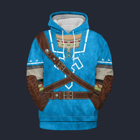 Modetrail Link Zelda Champion_s Tunic Hylian Shield Fleece Hoodie Costume, The Legend of Zelda Costume S-5XL US Size, Gift For Him