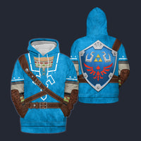 Modetrail Link Zelda Champion_s Tunic Hylian Shield Tracksuit Costume Hoodie Sweatshirt T-Shirt Sweatpants, The Legend of Zelda Costume S-5XL US Size