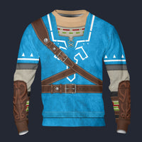 Modetrail Link Zelda Champion's Tunic Sweatshirt Costume, The Legend of Zelda Costume S-5XL US Size, Gift For Him