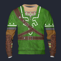 Modetrail Link Zelda Iconic Hylian Shield Sweatshirt Costume, The Legend of Zelda Costume S-5XL US Size, Gift For Him