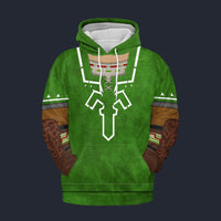 Modetrail Link Zelda Iconic Plain Version Version Hoodie Costume, The Legend of Zelda Costume S-5XL US Size, Gift For Him