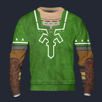 Modetrail Link Zelda Iconic Plain Version Version Sweatshirt Costume, The Legend of Zelda Costume S-5XL US Size, Gift For Him
