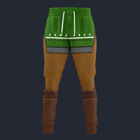 Modetrail Link Zelda Iconic Plain Version Version Sweatpants Costume, The Legend of Zelda Costume S-5XL US Size, Gift For Him