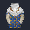 Modetrail France Louis XIV of France in Coronation Robes Fleece Zip Hoodie Costume, France Costume S-5XL US Size, Gift For Him