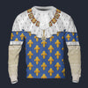 Modetrail France Louis XIV of France in Coronation Robes Long Sleeves Costume, France Costume S-5XL US Size, Gift For Him