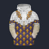 Modetrail France Louis XVI of France in Coronation Robes Fleece Hoodie Costume, France Costume S-5XL US Size, Gift For Him