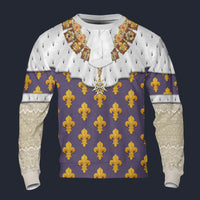 Modetrail France Louis XVI of France in Coronation Robes Long Sleeves Costume, France Costume S-5XL US Size, Gift For Him
