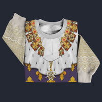 Modetrail France Louis XVI of France in Coronation Robes Sweater Costume, France Costume S-5XL US Size, Gift For Him