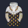 Modetrail France Louis XVIII of France in Coronation Robes Fleece Hoodie Costume, France Costume S-5XL US Size, Gift For Him