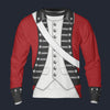 Modetrail Loyalist Soldier Redcoat American Revolutionary War Long Sleeves Costume, American Costume S-5XL US Size, Gift For Him