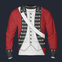 Modetrail Loyalist Soldier Redcoat American Revolutionary War Long Sleeves Costume, American Costume S-5XL US Size, Gift For Him