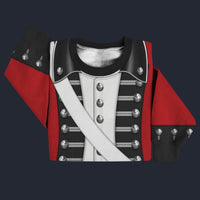 Modetrail Loyalist Soldier Redcoat American Revolutionary War Sweater Costume, American Costume S-5XL US Size, Gift For Him