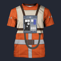 Modetrail Luke Skywalker_s Flight Version 2 T-shirt Costume, Star Wars Costume S-5XL US Size, Gift For Him