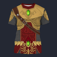 Modetrail Magic Armor Twilight Princess Link Shield T-shirt Costume, The Legend of Zelda Costume S-5XL US Size, Gift For Him