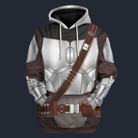 Modetrail Mandalorian Fleece Hoodie Costume, Star Wars Costume S-5XL US Size, Gift For Him
