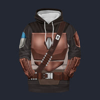 Modetrail Star Wars Mandalorian No Scratches Fleece Hoodie Costume, S-5XL US Size, Gift For Him